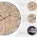 EMAX HOME Large Wall Clock –30 Inch Farmhouse Clock -Extra Large 30 Inch Wood and Metal Wall Clock, Silent and Battery Operated for Living Room, Kitchen and Office Decor