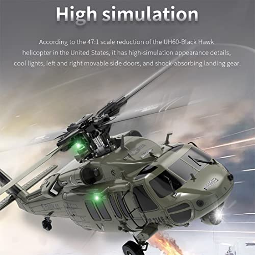 Powerbrick Yxznrc F09 1:47 6Ch Rc Uh-60 Utility Helicopter, Dual-Brushless Aircraft, 6G/3D Stunt Electric Simulation Plane Hobby-Grade Model Child Adult, Rtf, Lltv557G09Cy12105Mwwzc, 42.5 X 42 X 12Cm #TOP4