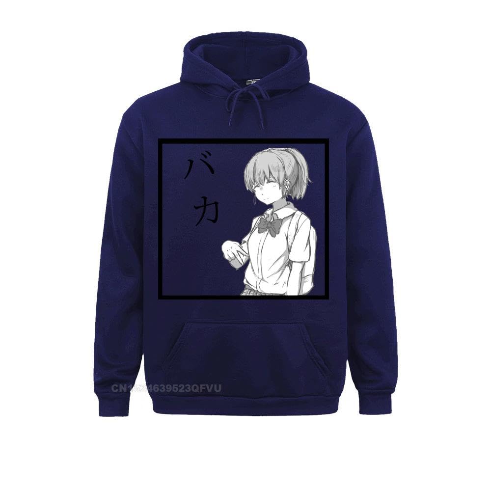 Koe No Katachi Nishimiya Baka Harajukus Women Men A Silent Voice Japanese Cotton Pullover Hoodie Camisas Women Gift Tops (Navy Blue, L)