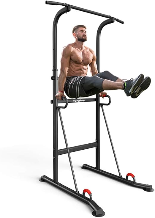 syzythoy Power Tower Height Adjustable Pull Up Bar & Dip