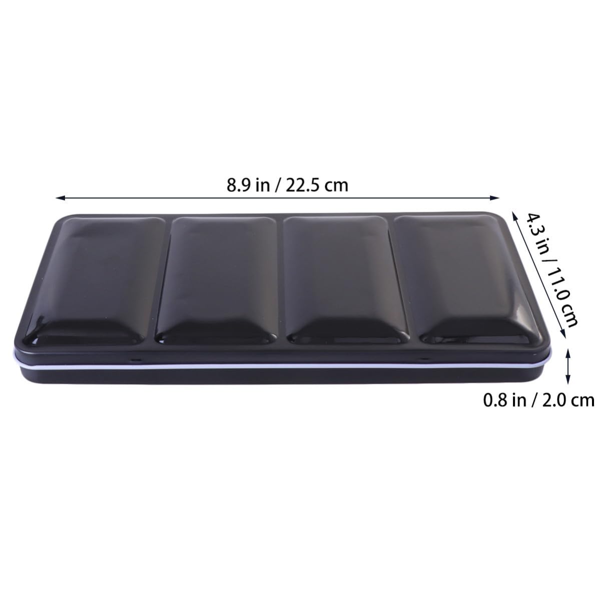 GALPADA Fer Noir Boîte Aquarelle Vide, 48 Compartiments, pour Débutants