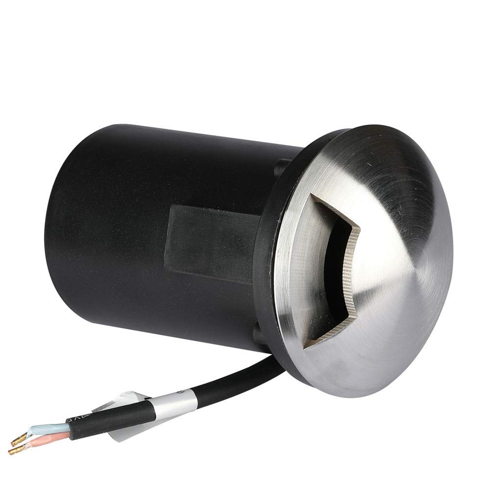 V-TAC VT-7678-1 Portafaretto a incasso segnapasso calpestabile 1 fascio rotondo in alluminio MR16 GU5.3 IP67 - sku 8567