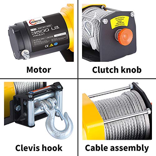 Winch eléctrico 3500lb para ATV y UTV miniatura 3
