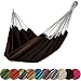 Produktbild BB Sport Tuch Hängematte 200 x 140 cm max. Belastbarkeit 200 kg Tragetasche 1-2 Personen Camping Garten Balkon Terasse Wetterfest, Farbe:Chocolate
