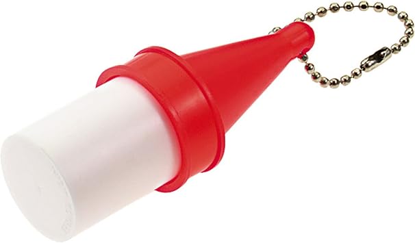 Lucky Line Key Float with Ball Chain Water Sports, Red and White 92101