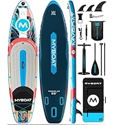 Myboat 11'6"x35" Inflatable Stand Up Paddle Board,450lb Capacity, Premium Stable for 2 Person,Beg...