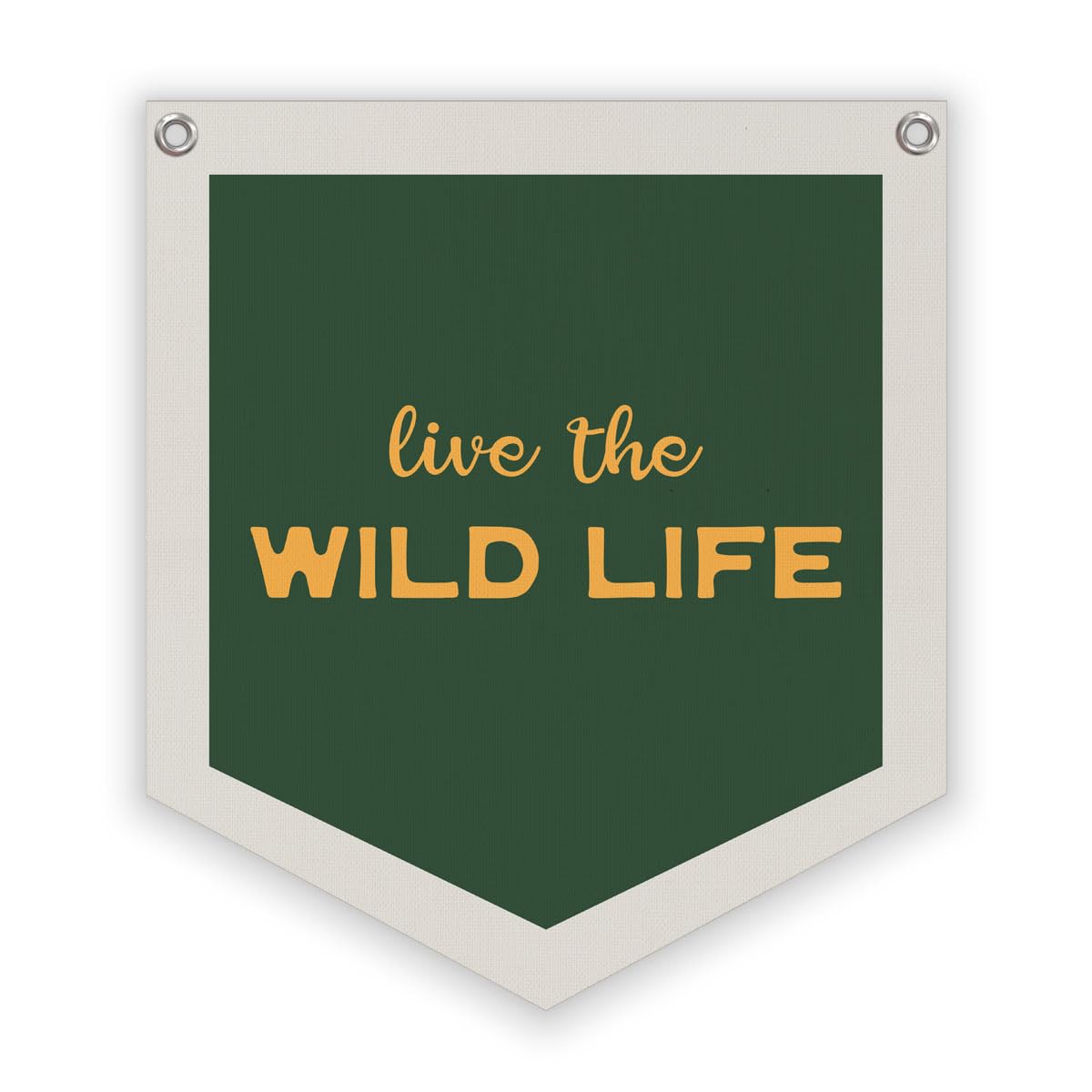 Lacama Vintage Room Decor,Live The Wild Life Pennant,Camp Flag for Nursery,Boy Bedroom Wall Hanging Banner Pennant Flag Decor for Playroom Toddler Nursery Decor College Dorm Room,wildlife banner12.4x14 in