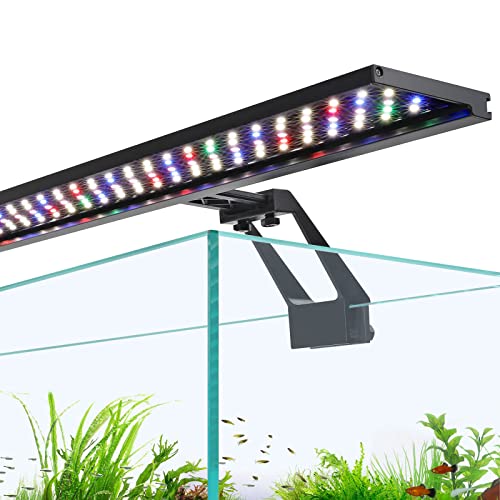 hygger Clip On Full Spectrum Aquarium LED Light,...
