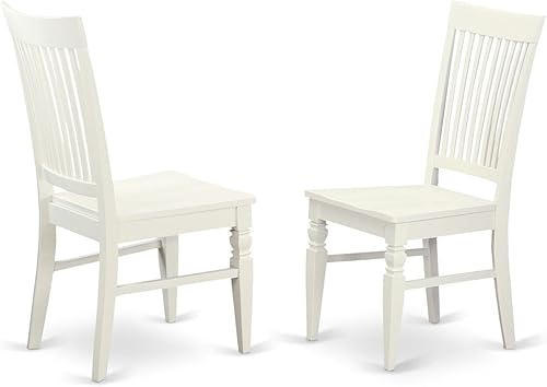 Miniatura 3 de East West Furniture DLWE3-WHI-W - Juego de comedor de 3 piezas para espacios pequeños que contiene una mesa de comedor redonda con gotas y 2 sillas
