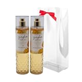 Bath & Body Works GINGHAM GLOW Fine Fragrance Mist 2-piece Gift Set with a Red Bow for Holidays - 8 fl oz each