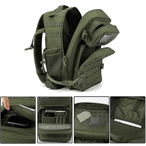 Image of QT&QY 25L /45L Military Tactical Backpack For Men Molle Daypack 3 Day Bug Out Bag Hiking Rucksack With Bottle Holder