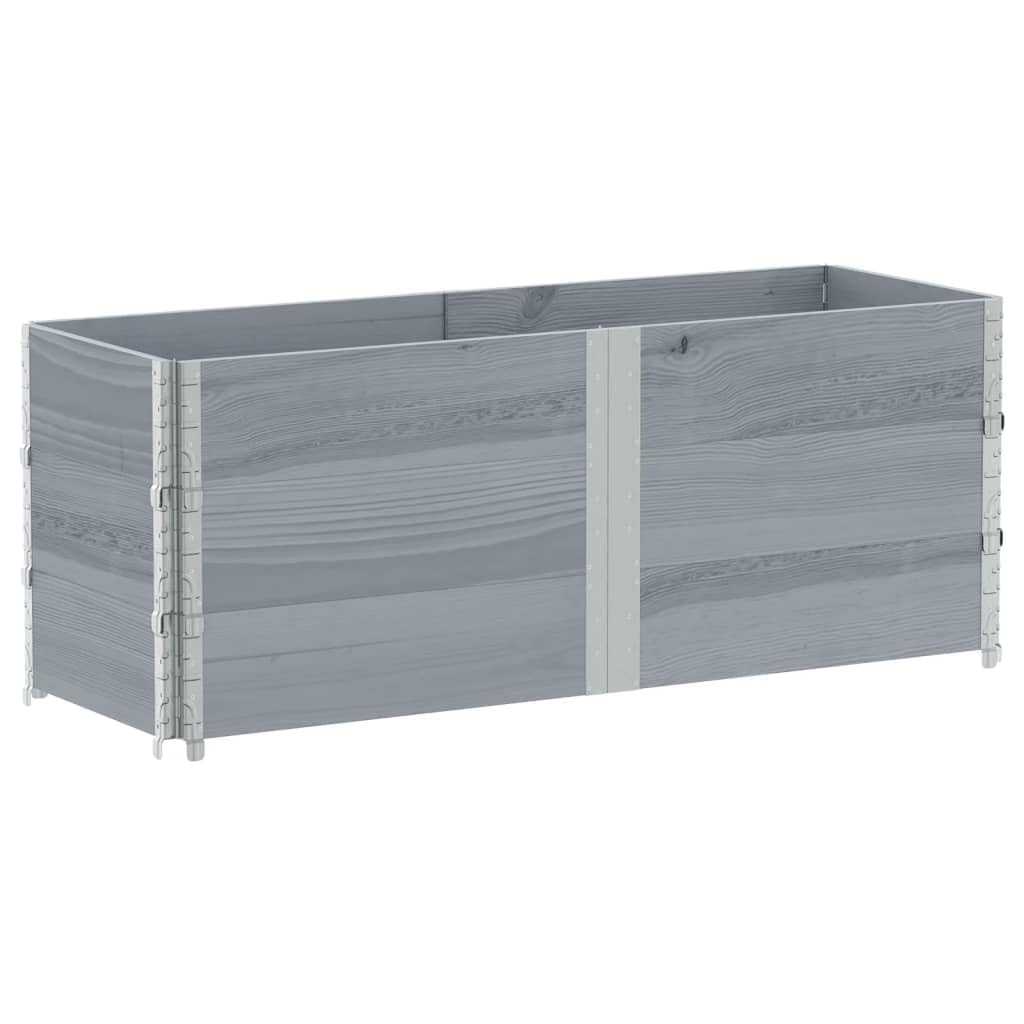 Hothingwell Blumenkasten, Grau, 150 x 50 cm, Massivholz, Kiefer