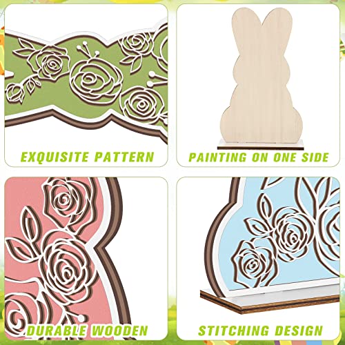 Chunful-3-Pcs-Easter-Bunny-Table-Wooden-Signs-Easter-Decorations-Bunny-Shaped-Farmhouse-Decor-Wood-Rabbit-Tabletop-Centerpieces-for-Spring-Party-Home-Dining-Room-Kitchen-Office-Mantle-Patio-Yard-Decor Chunful 3 Pcs Easter Bunny Table Wooden Signs Easter Decorations Bunny Shaped Farmhouse Decor Wood Rabbit Tabletop Centerpieces for Spring Party Home Dining Room Kitchen Office Mantle Patio Yard Decor