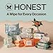 The Honest Company Hypoallergenic Multi-Use Baby Wipes for Sensitive Skin, Geo Mood, 60 Count
