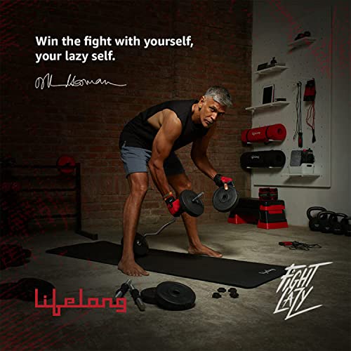 Image of Lifelong Rubber Weight Plates 30mm Dia Set for Weight Lifting, Dumbbell Bars, Strength Training and Home Gym Fitness Workout