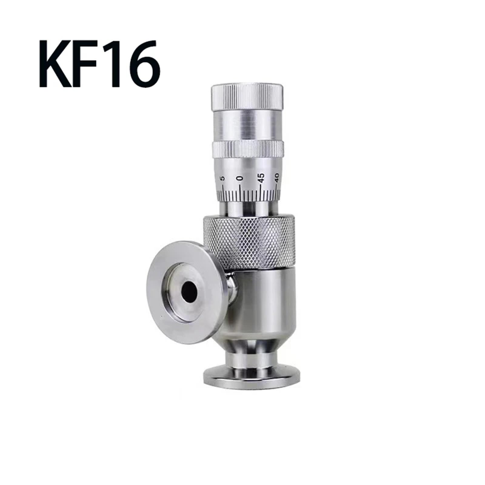 KF16 CF16 Hochvakuum-Nadelventil, Mikro-Dosier-Durchflussregler for Wasser, Gas und Öl, Edelstahl 304(KF16)