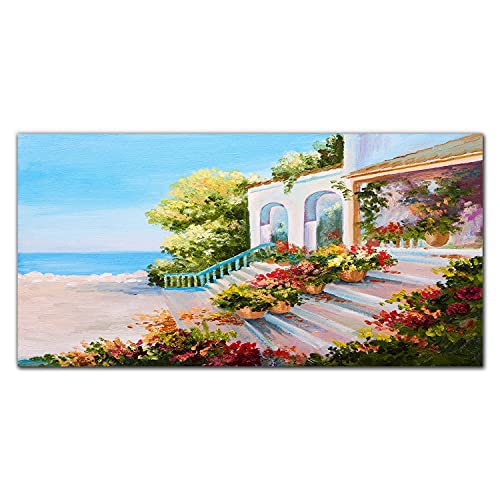 Fleurs marines nature sur toile 140x70 cm pour illuminer un mur sombre