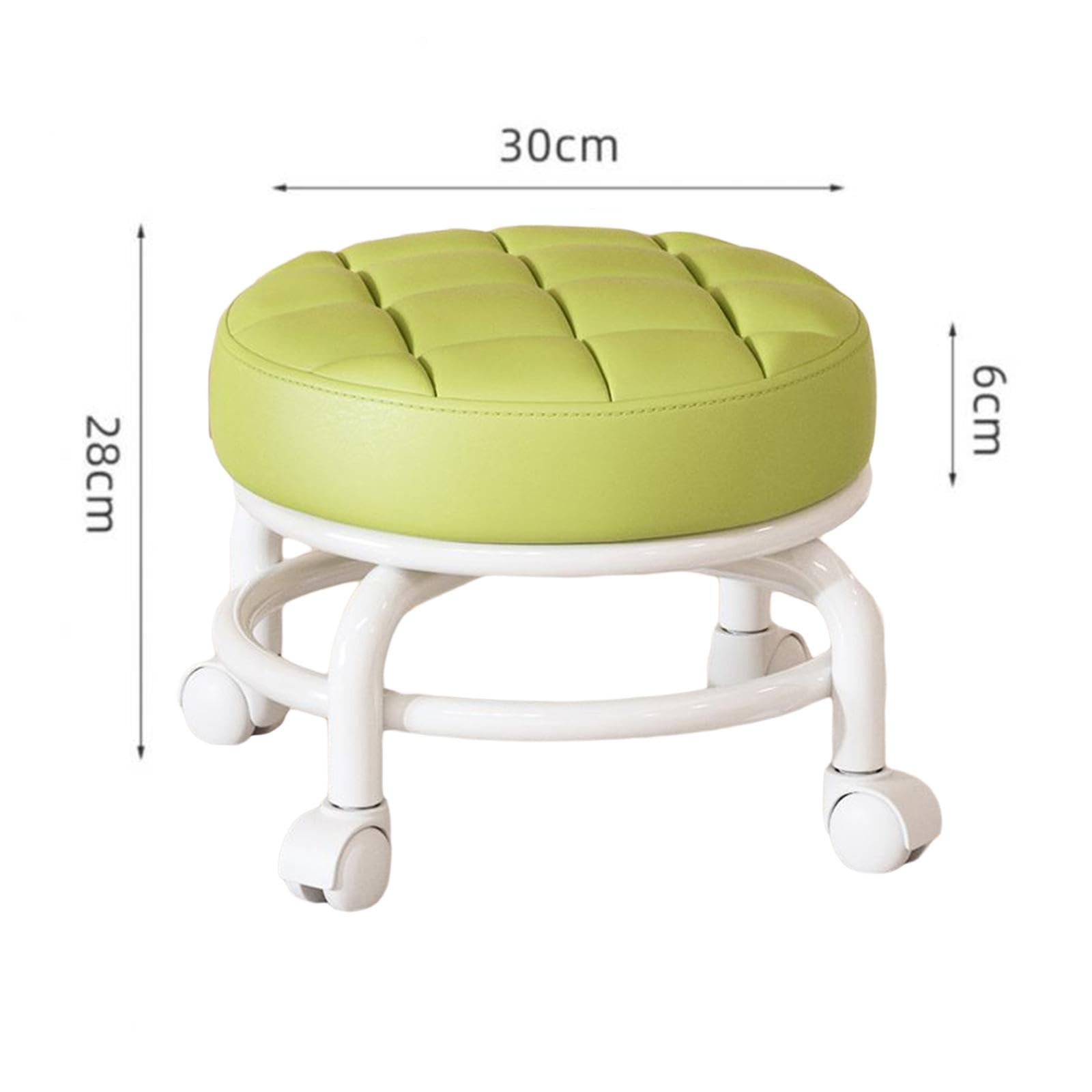 MagiDeal Tabouret Bas Rotatif 360° à Roulettes pour Enfants, Vert