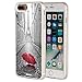 Produktbild iPhone 8 Plus Case,iPhone 7 Plus Case, Clear Bumper Red Umbrella Paris Eiffel Tower Pattern Anti-Scratch Slim Soft TPU Back Protective Cover Case for Apple iPhone 7 Plus/8 Plus