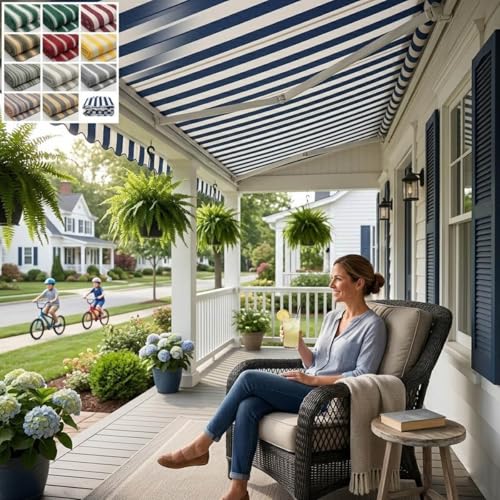 Auvent de terrasse rétractable robuste en polyester de haute kwaliteit 4x2 m - 7
