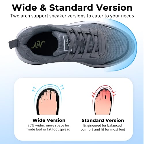 Image of Womens Walking Shoes with Arch Support Wide Orthotic Plantar Fasciitis Sneakers Athletic Tennis Shoes