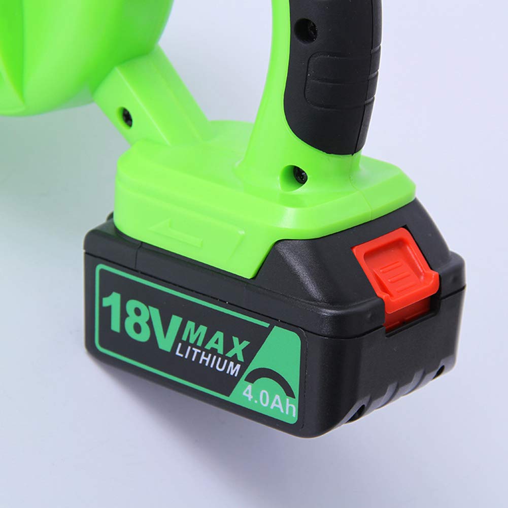 Soffiatore e aspiratore Elettrico a Batteria, Leggero soffiatore Portatile da Giardino per Neve/Polvere/PC, aspirapolvere/Automobile/Car/casa, Batteria agli ioni di Litio da 18 V