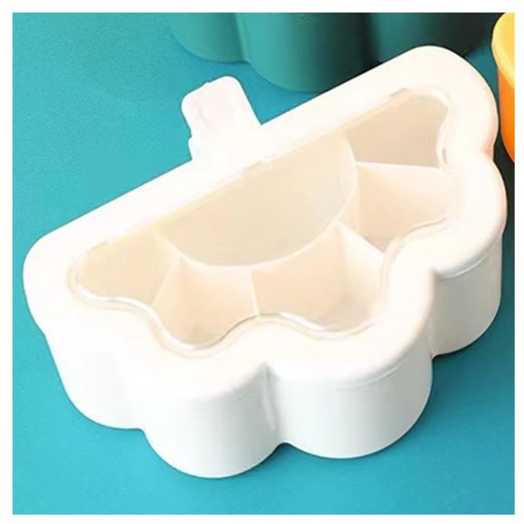 AZHKJKZH Seasoning Box Set Seasoning Boxes Set Pepper Sugar Bowl Salt Spice Shaker Storage Jars Kitchen Condiment Container Salt Sugar Jar(White)