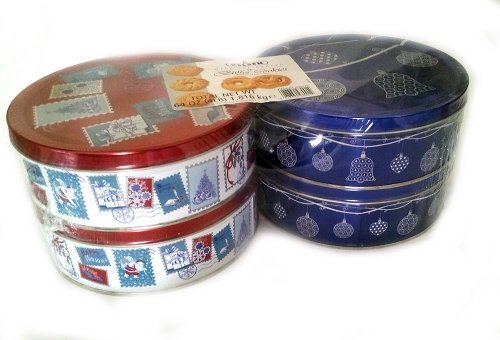 Danish Butter Cookies Christmas Thanksgiving Holiday Cookie Gift Present Four 1 Pound Tins by Kelsen [Foods]