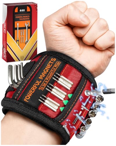 Father Day Gifts from Daughter Wife Son Magnetic Wristband: Men Tool Gifts for Men Him Belt Magnet...