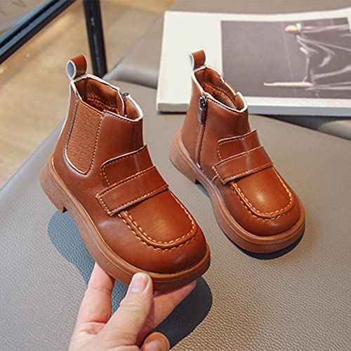 Fashion Autumn And Winter Children Boots For Boys And Girls Flat Bottom Low Heel Solid Side Zipper Kids Lace up Boots2