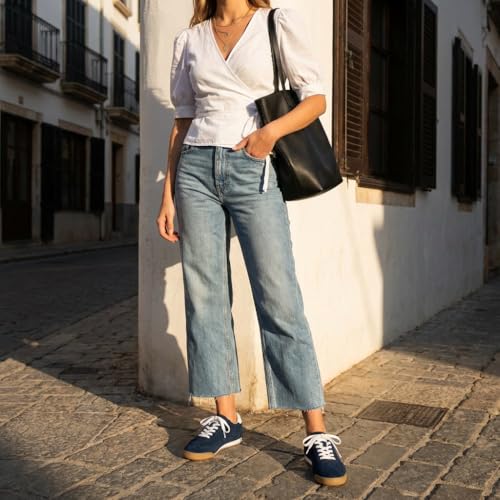 Image of CUSHIONAIRE Topcat Genuine Leather Suede Sneakers for Women, Lightweight Everyday Casual Womens Shoes with Retro Style and Cushioned Comfort