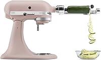 Vista 82 de KitchenAid KSM150PSAC Artisan Series - Batidora de pie con capacidad de 5 cuartos o 4.7 litros, incluye escudo vertedor Azul hielo