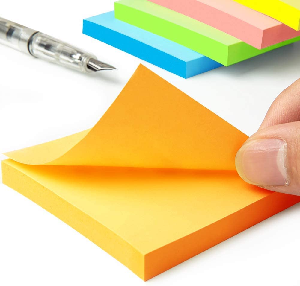 OFIXO Haftnotizen, selbstklebend, Papier, Post, Notizblock, Schreibwaren, Bürozubehör, Schulbedarf (400 Stück)