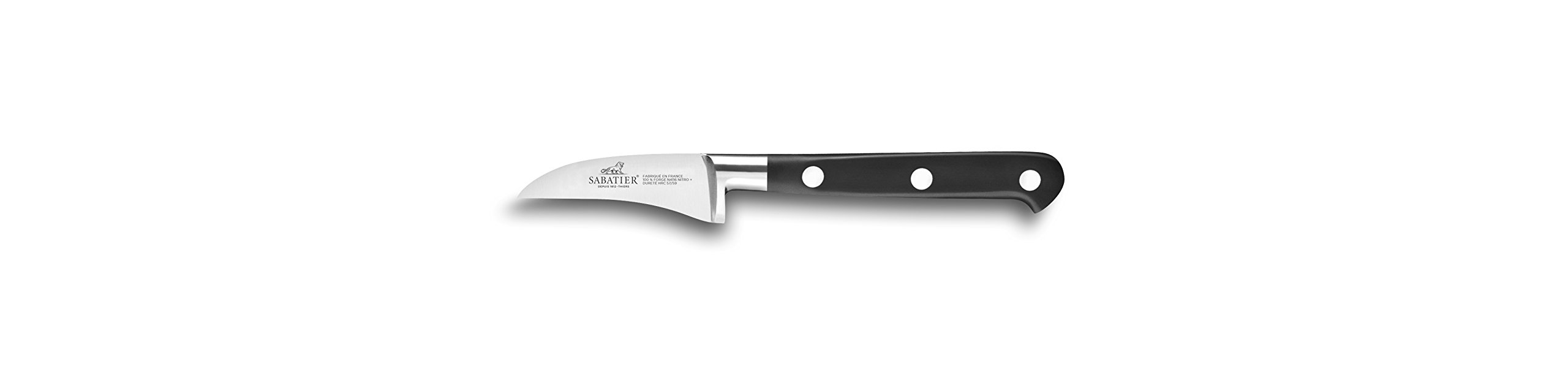 Sabatier - Couteau Office Bec d'Oiseau IDEAL 100% Forgé - Fabriqué en France - 6 cm - Lame et Rivets en Inox - Parfait pour Éplucher, Tourner et Travailler les Fruits et Légumes avec Précision.