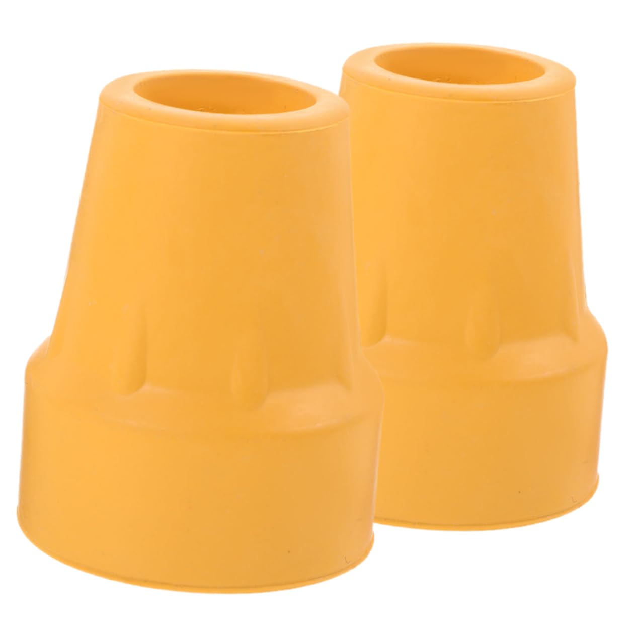 KOMBIUDA 2pcs Cane Tips Replacement Cane Tips Cane Foot Covers Non-Slip Crutch Pad Rubber Yellow