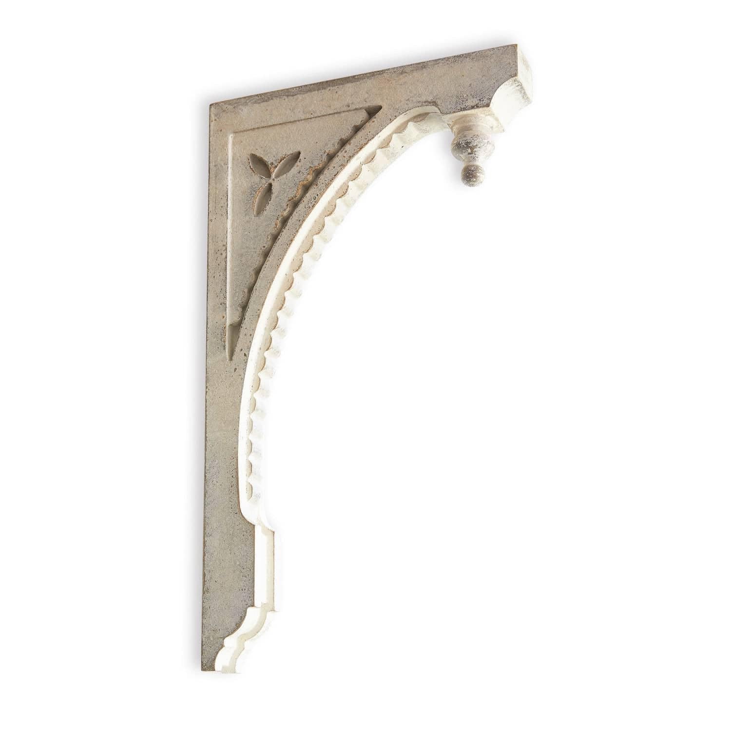 Loberon Bizue Lot de 2 décorations murales - en résine synthétique - Charmant Style Shabby Chic, Blanc Vieilli