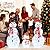KBG Snowman Family Christmas Outdoor Decorations 2D Snowman 3 Set with 180 LEDsfor Indoor Outdoor Garden Yard Lawn Xmas Decor