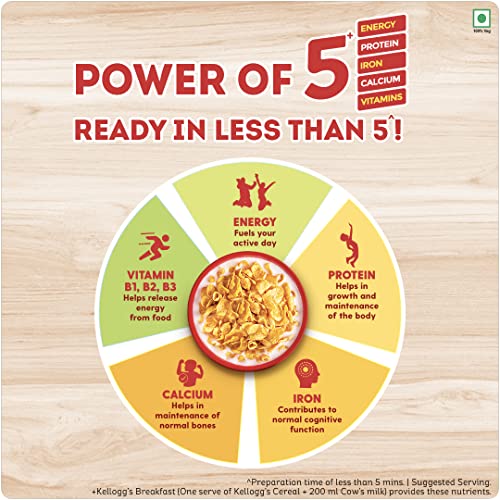 Image of Kellogg's Corn Flakes Real Almond Honey 180 Gm and Kellogg's Corn Flakes Original 1.2 kg Pack