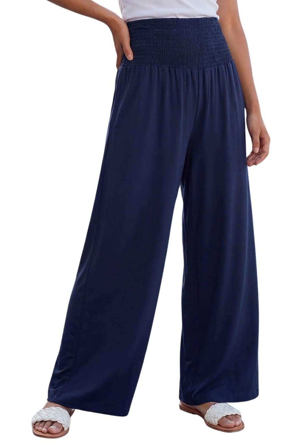 Roman Women's Wide Leg Trousers - Navy - Size 12