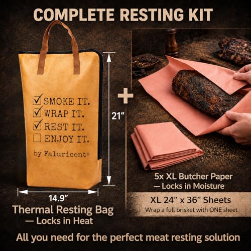 Manta BBQ para reposar carne, 21 pulgadas con papel carnicería XL miniatura 2