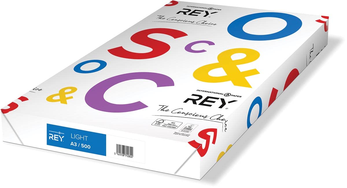Rey Light FSC White Printer Paper 75gsm A3 500 Sheets