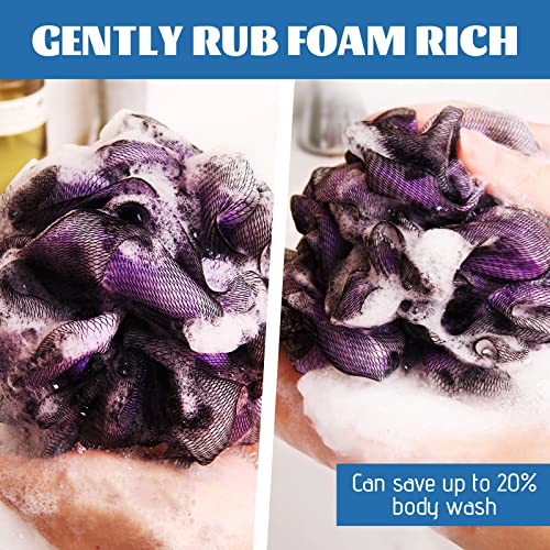 10 Pack Bath Shower Loofah Sponge,40G Bath Mesh Pouf Shower Ball Body Scrubber,Exfoliator Scrubber Ball For Women And Men In Beauty Bathing Accessories 4 Colors #TOP3