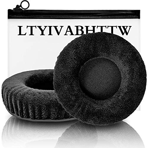 Almohadillas de repuesto de 90 mm compatibles con auriculares NS-WHP314, MDR-V700 V500, HDJ2000, DJ DN-HP1000, HARX300 HARX500, ProDJ100 ProDj200, RP-DH1200, T4s (terciopelo negro) miniatura 1