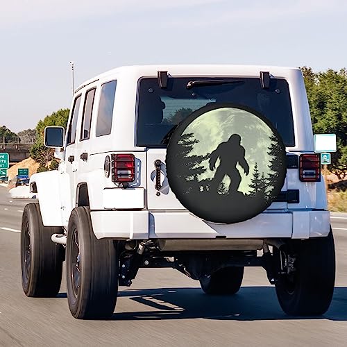 Image of Full Moon Spare Tire Cover Dust-Proof Wheel Tire Cover Fit Trailer, RV, SUV and Many Vehicle 16 Inch