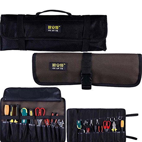 Generic Coffee 1 pcs Portable Wrench Bag Roll Up Holder Ratchets Hand