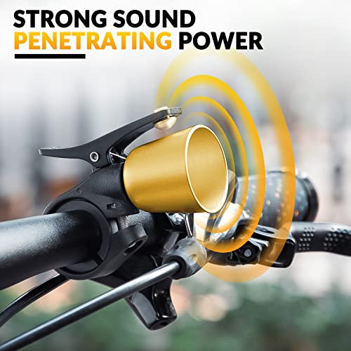 ROCKBROS Bike Bell, Loud Retro Bicycle Universal Copper Alloy Horn 120dB Water Resistant Cycling Bell for MTB Road Kids Bike - Image 3