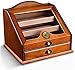Yxxc Caja de Almacenamiento de cigarros - Higrómetro humidor de Escritorio - Capacidad para 80-100 cigarros, higrómetro, deshumidificador, Caja de cigarros Caja Decorativa de Almacenamiento de pa