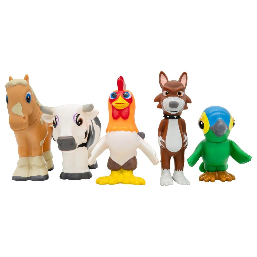 Bandai - La Granja de Zenón - Pack 5 Super Figuras La Granja De Zenón AR85500 Multicolor Explora el Mundo con el Pack de Super Figuras de Zenón, Diversión Total.