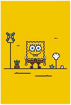 Amazon.co.jp: スポンジボブ ポスター 絵画 インテリア 壁紙用 壁紙