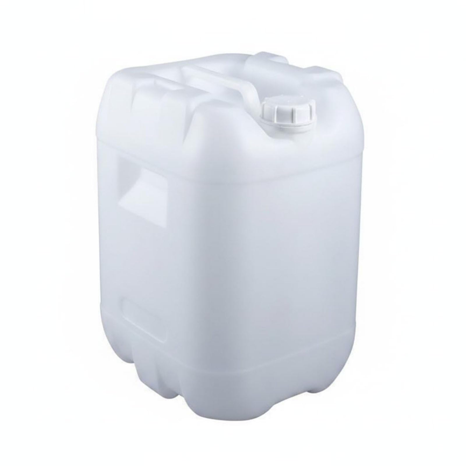 Contenitore Quadrato Conservazione HDPE Barile Bidone Stoccaggio Polietilene Sicuro con Chiusura Doppia Manico Fisso Adatto per Casa Industria Magazzino Laboratorio, Trasparente, 25l-a